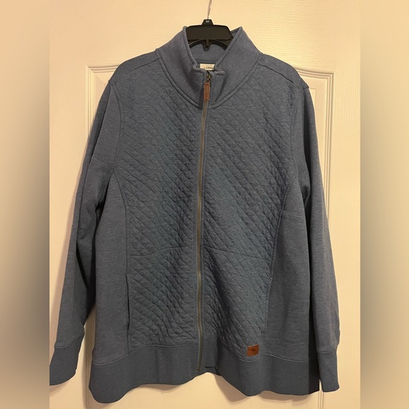 LL Bean Quilted Full Zip Sweatshirt Jacket NWT 2X - Picture 3 of 5